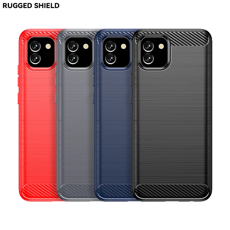 

For Samsung Galaxy A03 SM-A035F, SM-A035F/DS Carbon Fiber Cover Phone Bumper Case Full Protection Shockproof Anti Drop Shell