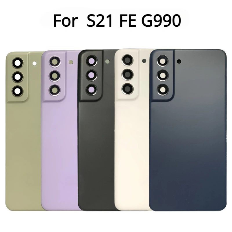 

Back Glass For Samsung Galaxy S21 FE G990 Back Battery Cover Rear Door Housing Case Replacement Repair