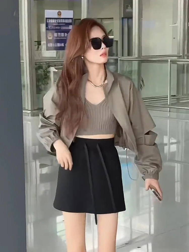 Early Autumn Wear Sports Sle Jacket 2024 New Women's High-Grade Sense Super Nice Small Western Outerwear Fashion