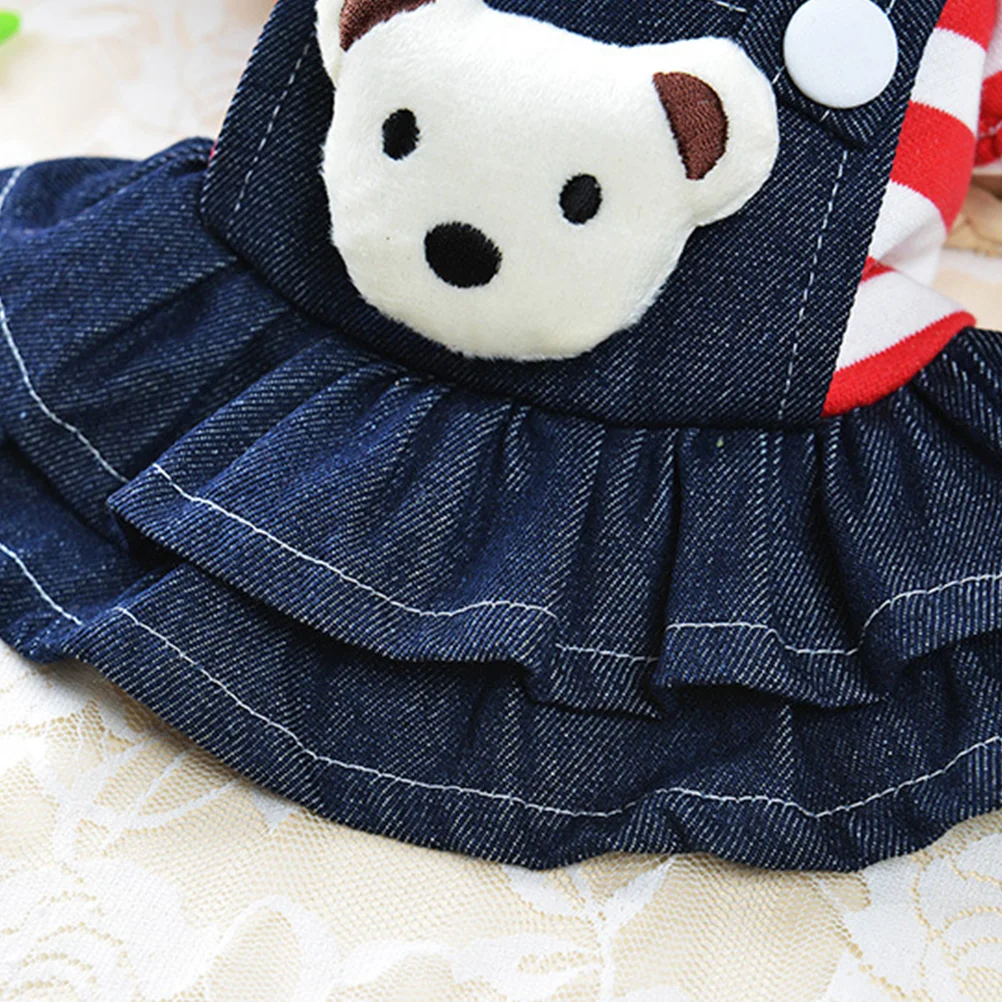 

Dog Dress Puppy Clothes Denim Pet Girl Skirt Cat Costume Jumpsuit Shirtdresses Jeans Spring Outfit Strap Chihuahua Flannel