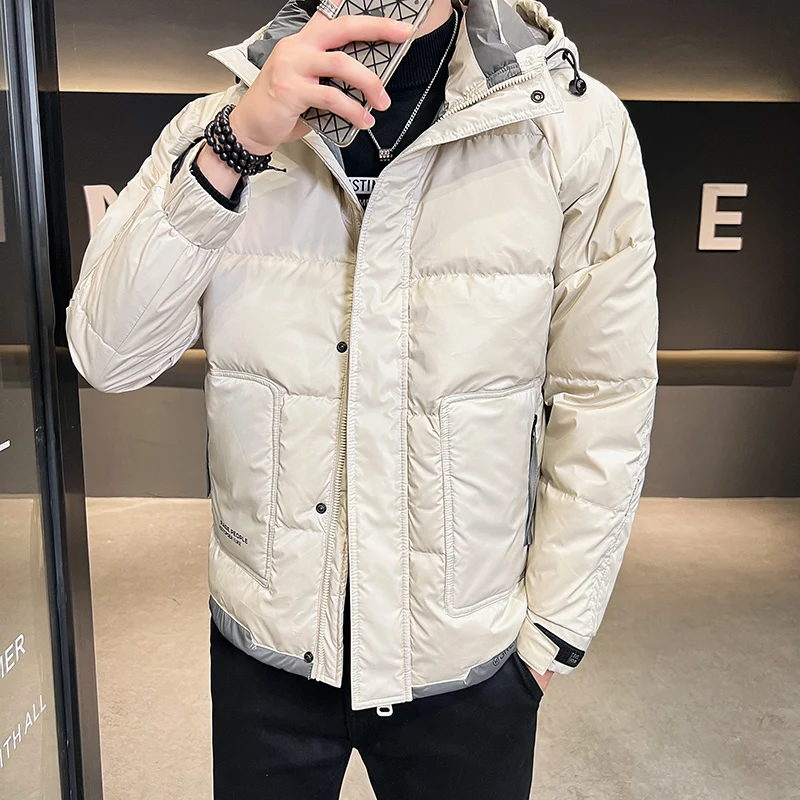 2022 New Men's Winter Thickened and Warm Men's Down Jacket Fashion Handsome Hooded Men's Jacket Size L-5XL item  ZRS-8819 enlarge