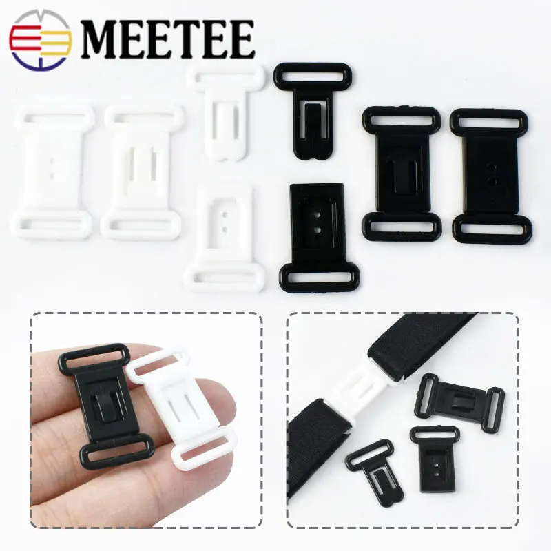 100/200/300/500Pcs 12.5mm Plastic Bra Strap Clip Adjust Buckle Closure Bikini Slider Connector Underwear Sewing Tool Accessories