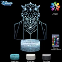 disney star wars jedi knight 3d night light colorful touch remote control led table lamp ornament childrens toys birthday gift