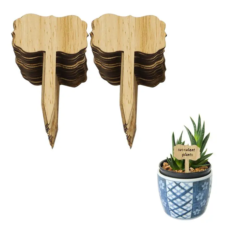 

60pcs Plant Labels Vegetable Garden Markers Garden Nursery Labels Wooden Plant Stakes Labels Gift Wooden Garden Stakes Succulent