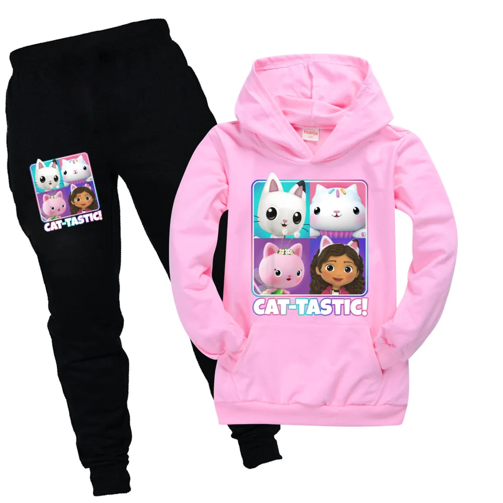 Cute Gabbys Dollhouse Hoodie Boutique Kids Clothing Baby Boys Pullover Hoody Sweatshirt Top+Pants 2pcs Set Toddler Girls Outfits