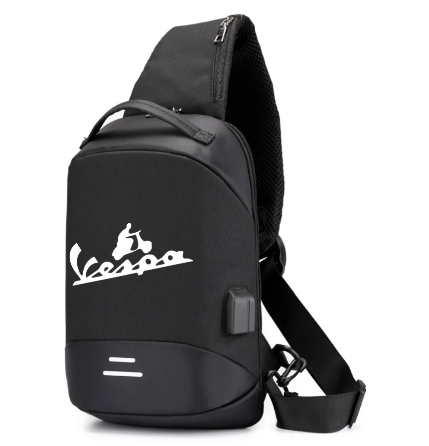 

2022 Men Shoulder VESPA Icar logo Hiking Backpack Nylon Outdoor Camping Trekking Chest Sling Bag
