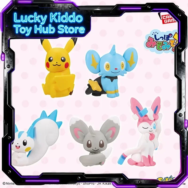 Фото В наличии оригинальная коллекционная фигурка Bandai Pokemon Shinx Sitting Figure Pocket Monster, настольное украшение для коллекционеров и фанатов. №2