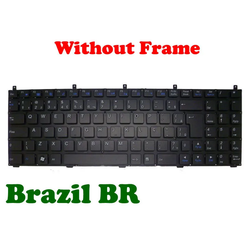 Клавиатура без подсветки UK BR GR IT SW для Entroware 15 дюймов 17