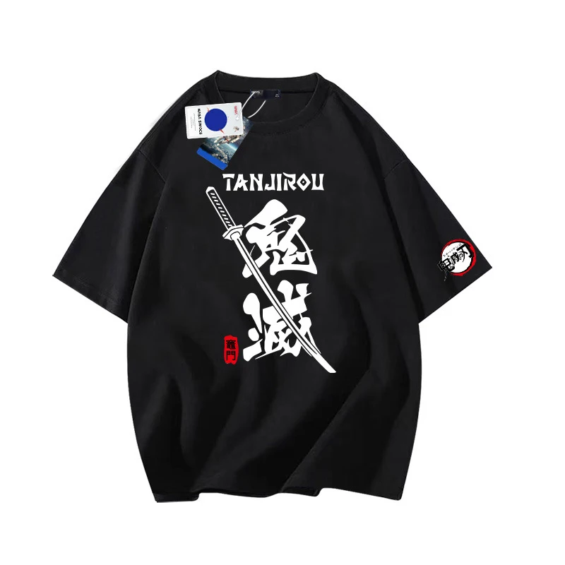 

Модная футболка с аниме Kamado Tanjirou Zenitsu рассекающий демонов летняя футболка унисекс футболка с графическим принтом Футболка с коротким рукавом Топ