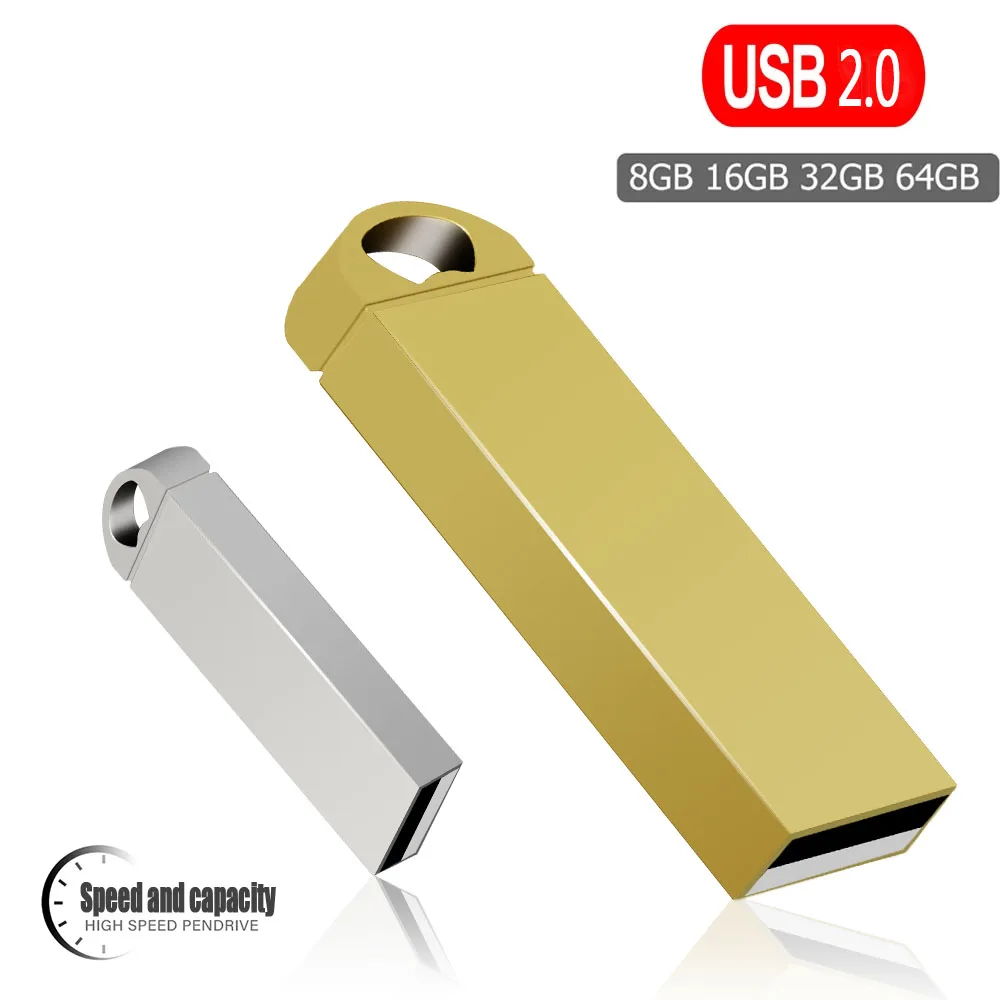

Металлический флеш-накопитель USB 2,0, 4 ГБ, 8 ГБ, 16 ГБ, 32 ГБ, 64 ГБ