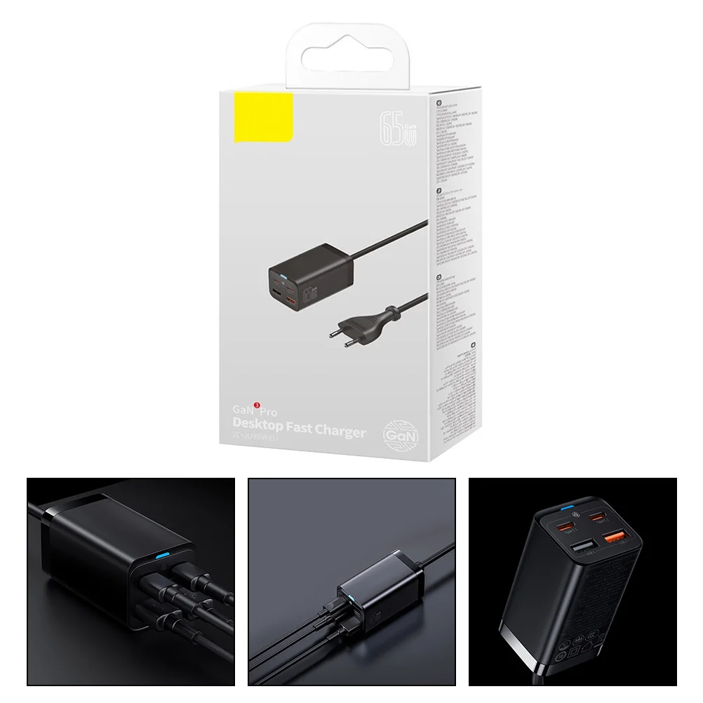 

USB-зарядный концентратор 65 Вт, Настольная зарядная станция USB, зарядный концентратор с несколькими разъемами