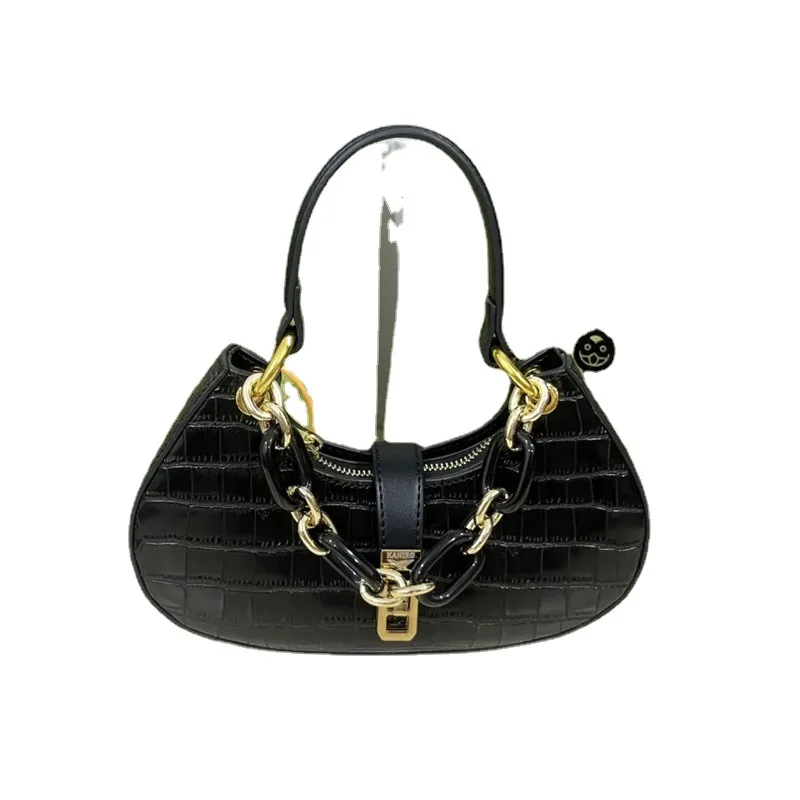 Luxury Brand Women's Bag, Retro Underarm Bag, 2023, New High-grade Chain, Stick Bag, Single Shoulder Messenger Bag Sac