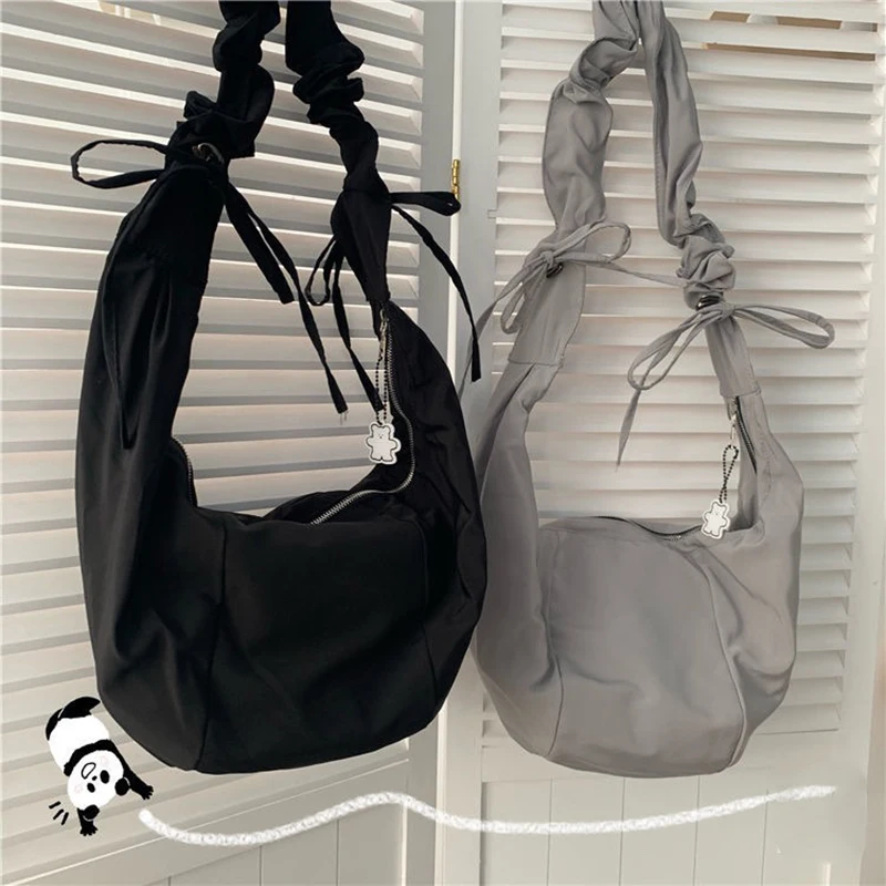 

Корейская Холщовая Сумка через плечо для женщин, 2022 нейлоновые водонепроницаемые женские сумки, сумка-мессенджер на плечо для девушек и студентов, сумки-книжки