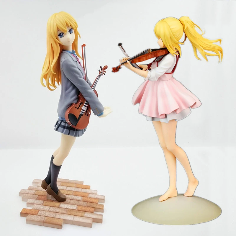 2 вида аниме ваша ложь в апреле миязоно Каори скрипка милая девушка офисный стол