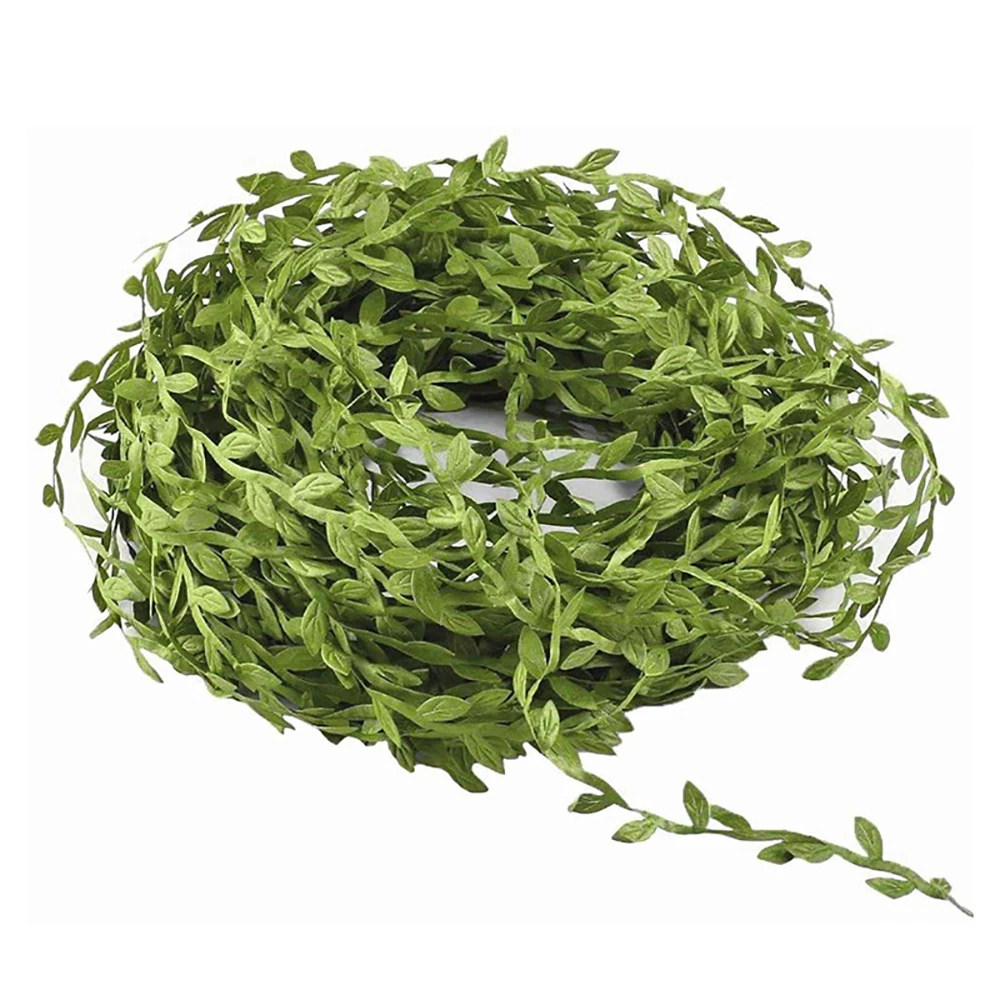 

5M wedding Leaves Vine Artificial Silk Leaf Handmade Scrapbooking Craft Wreath Wedding Party Decor Fake Flower Rattan Garland