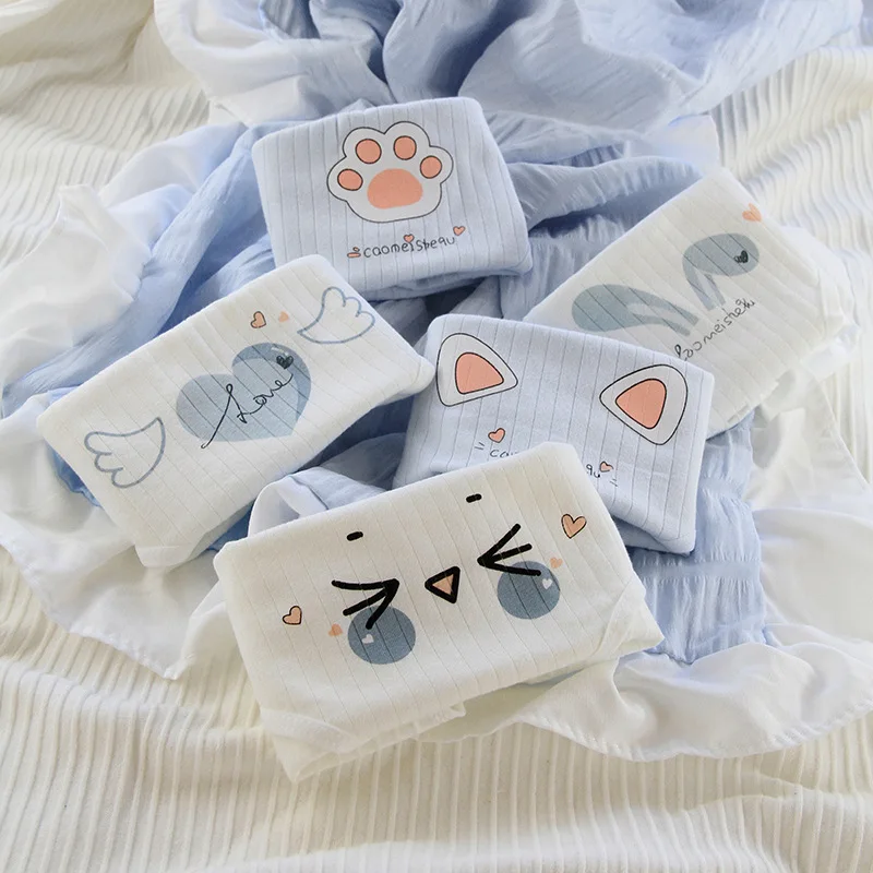 

Pure Cute Loli Soft Girl Rabbit Rabbit Cat Paw Anime Fat Times Anime Medium Waist Cotton Breathable Underwear WOMEN Panties
