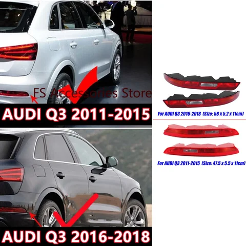 Лампа заднего бампера для Audi Q3 2011-2015 Q3 2016-2018