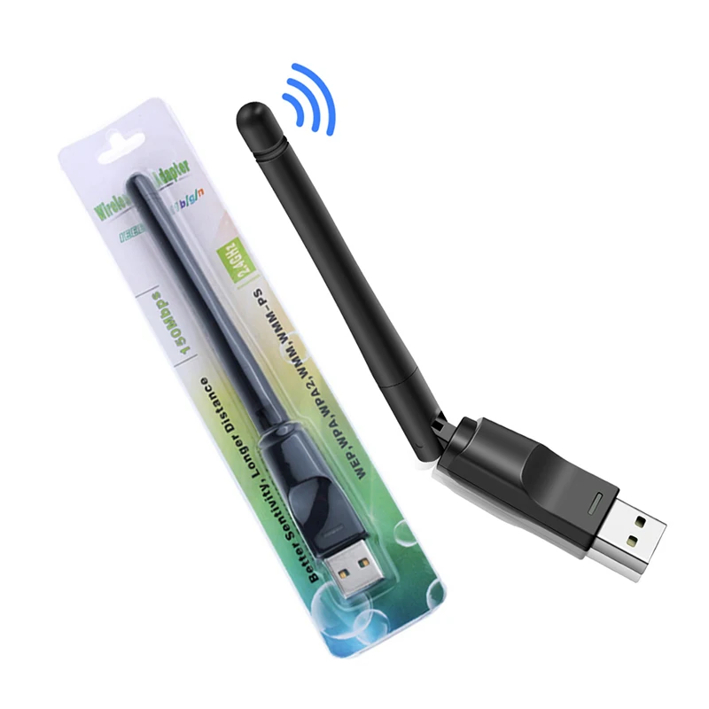 

MT7601 Mini USB WiFi Adapter 150Mbps Wireless Network Card RTL8188 Network Card Wi-Fi Receiver for PC Desktop Laptop 2.4GHz