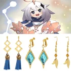 Genshin ударопрочные серьги с кисточками, Barbatos Qiqi, тартаглия, Kaeya, альберч, косплей, искусственные ювелирные изделия, аксессуары, подарок