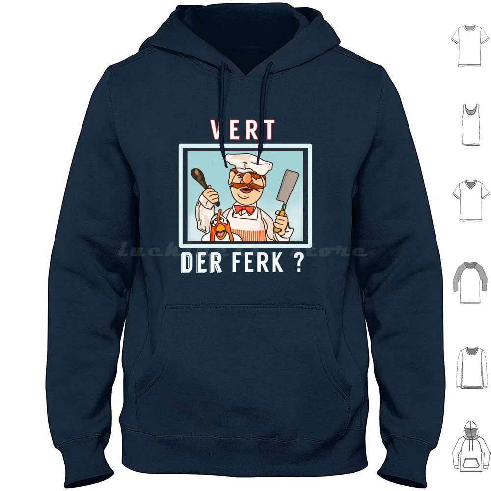 

Vert Der Ferk  Swedish Chef | Chef Shirt | Chef Hoodie cotton Long Sleeve Vert Der Ferk Vert Der Ferk Swedish Chef Cook