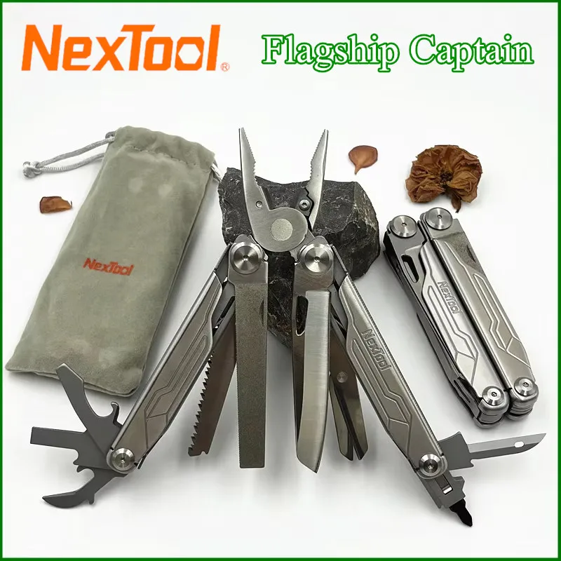 Фото NexTool 19 в 1 флагманский капитан многофункциональный инструмент плоскогубцы EDC карманный нож для выживания складной ручной инструмент походный нож пила уличный многофункциональный инструмент №1