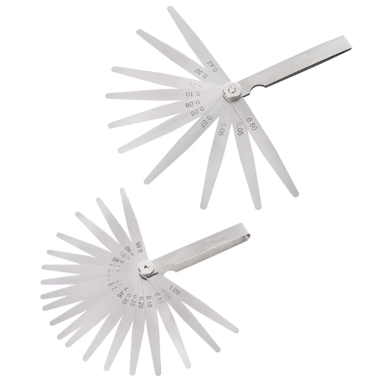 

Stainless Steel Feeler Gauge 0.05-1mm 20 Blade Measuring Tool Metric Feeler Gage