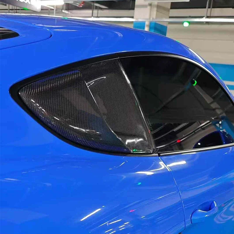 Для Porsche 718 981 982 Cabon волокно Tuyere Стайлинг автомобиля Жалюзи на заднее окно Боковые