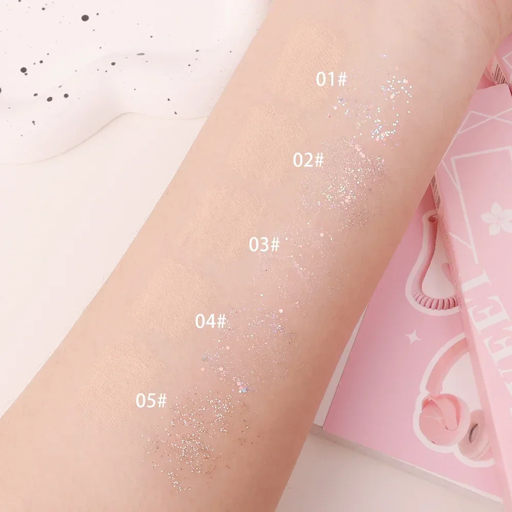 Двусторонние жидкие тени для век с шелкопрядом блестящие водостойкие пайетками