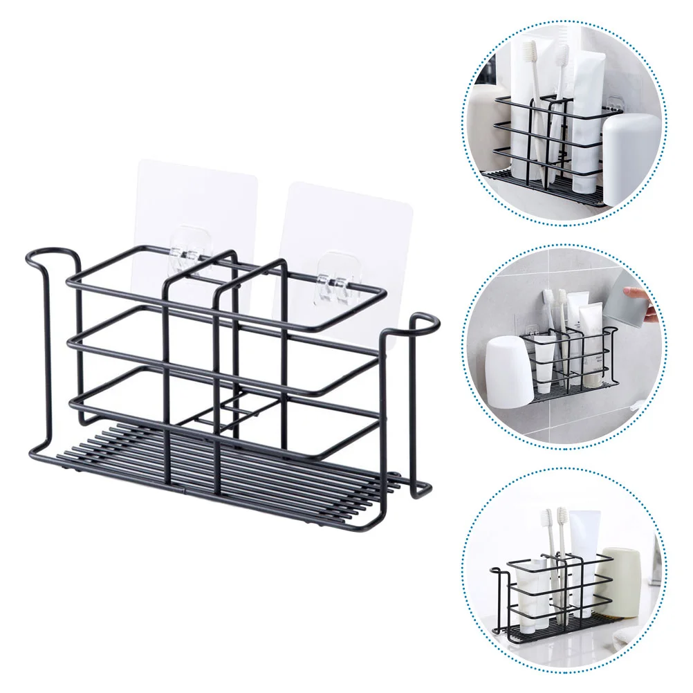 

Настенный стеллаж для туалетных принадлежностей, держатель без следов, подвесной держатель для хранения без гвоздей, железная краска для ванной комнаты