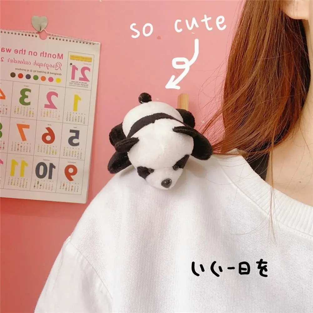 

Hair Rope Plush Animal Doll Plush Wash Face Cartoon Design Women Hair Accessories Chinese Style Headwear Panda Headband Brooch