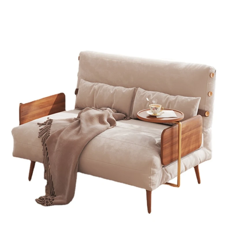 

HXL диван-кровать из массива дерева складной двойного назначения для гостиной многофункциональный выдвижной тканевый диван