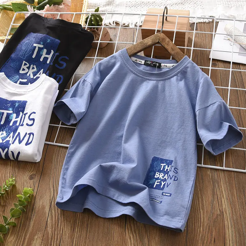 

Boys T-Shirt Summer 2022 New Loose Top Printed Casual Children's Wear