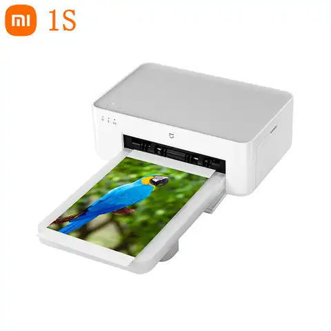 Xiaomi Mijia Mi 1S HD фотопринтер дюймов сублимационная печать автоматический многофункциональный беспроводной пульт дистанционного управления п...