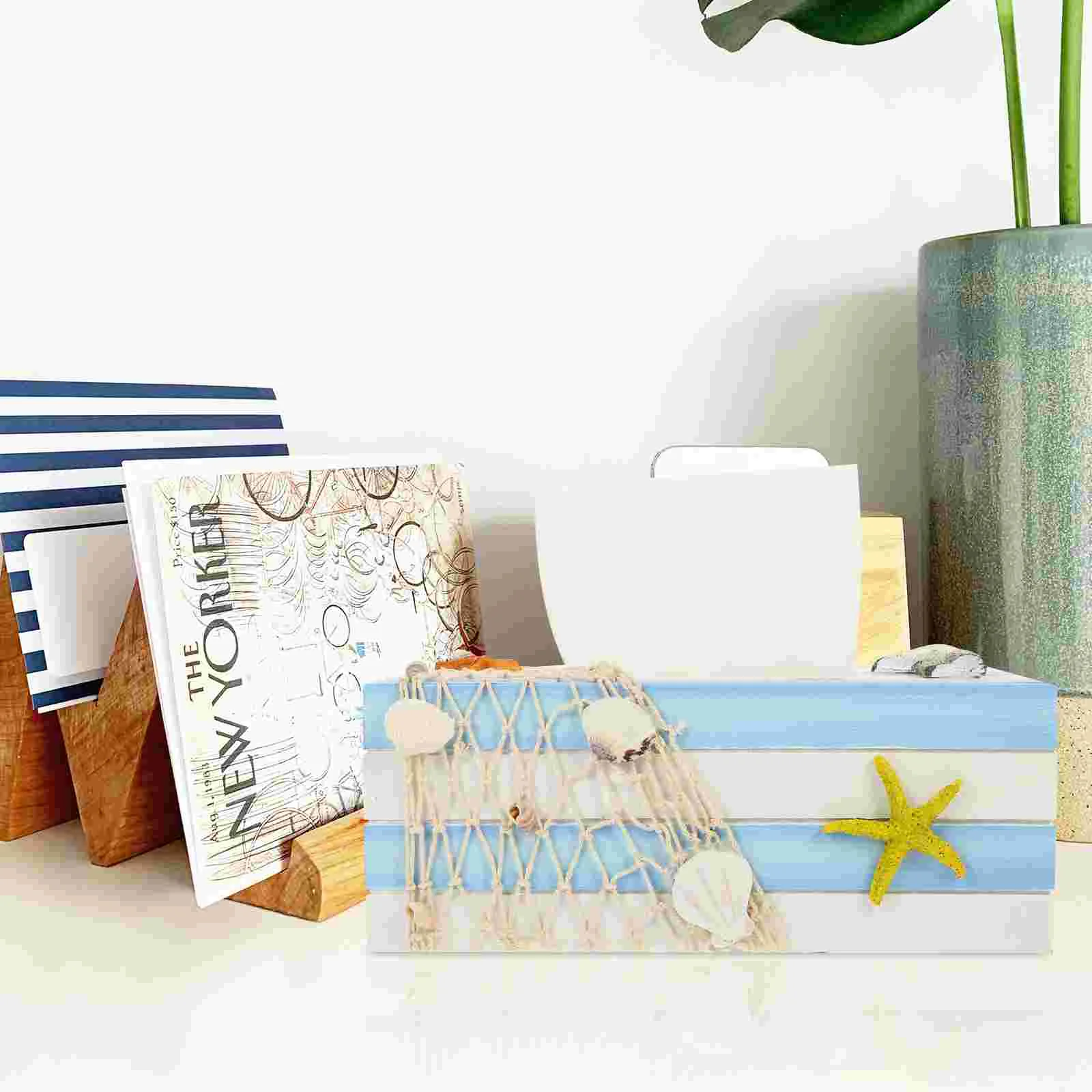 

Tissue Box Paper Cover Holder Napkin Facial Dispenser Case Towel Nautical Wooden Farmhouse Toilet Container Storage Desktop