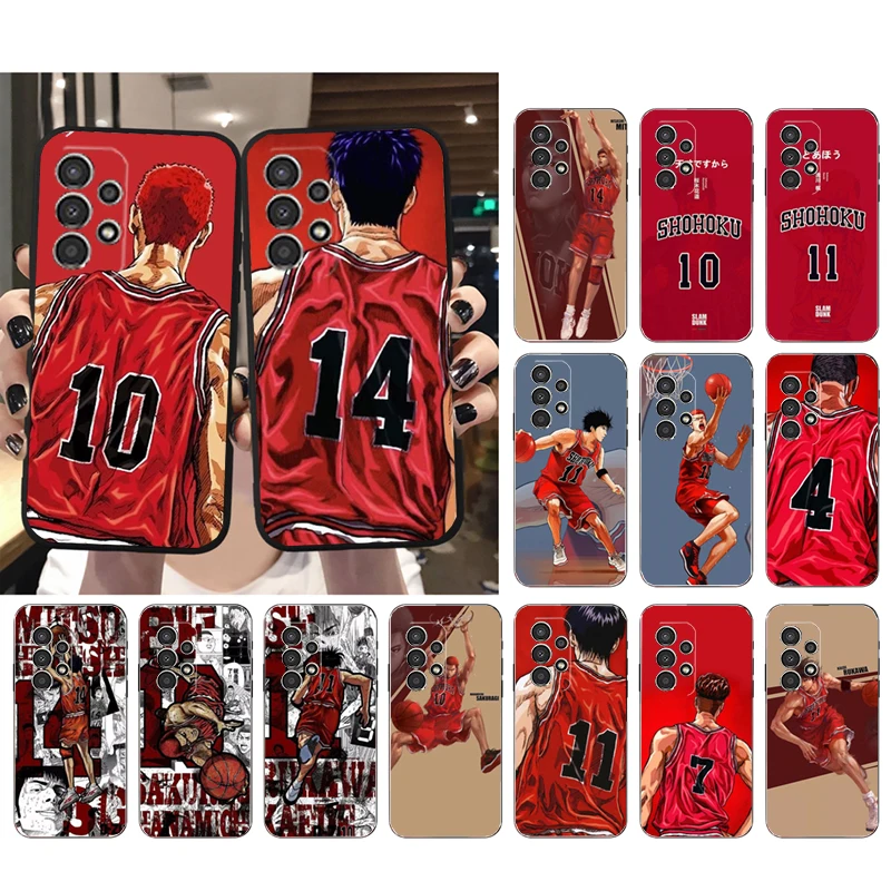 

Phone Case for Samsung Galaxy A73 A53 A13 A22 A12 A32 A71 A21S A33 A52 A72 A23 A51 A31 M31 Slam Dunk Sakuragi Hanamichi Case