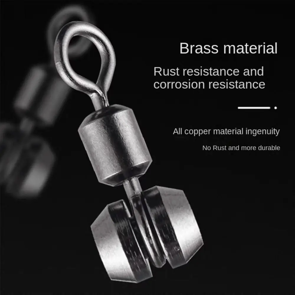

25pcs Black Fishing Feeder Swivels New Copper 3 Way 3 Way Swivel Ring Quick Change Jig Hooks Fishing Accessories