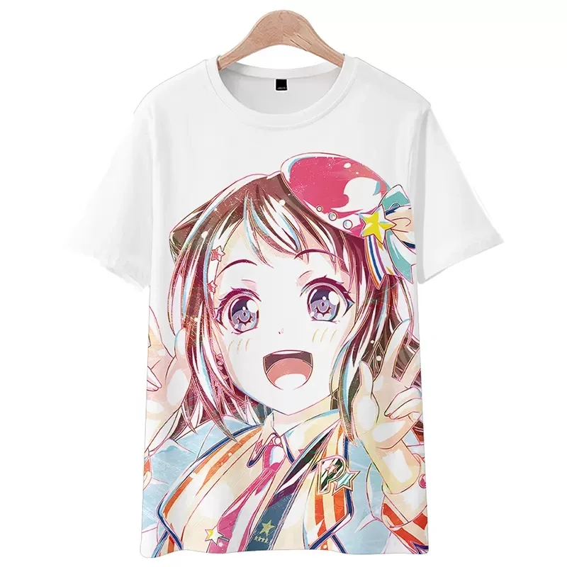 Аниме челка мечта! Футболка Toyama Kasumi с коротким рукавом костюм для косплея