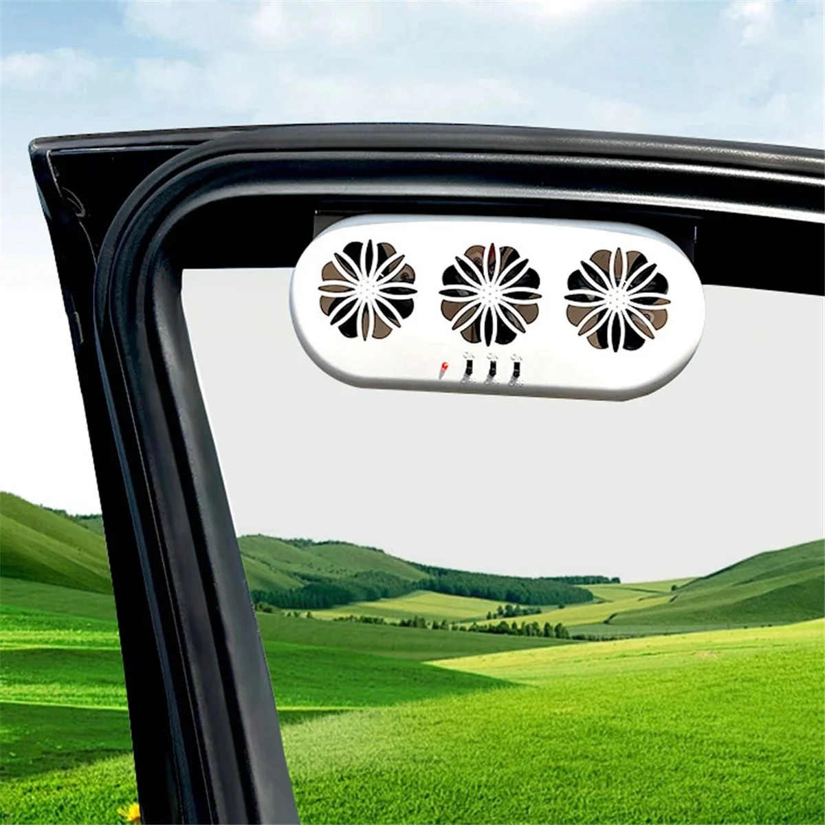 Автомобильный вытяжной вентилятор на солнечной энергии и USB-зарядка оконный