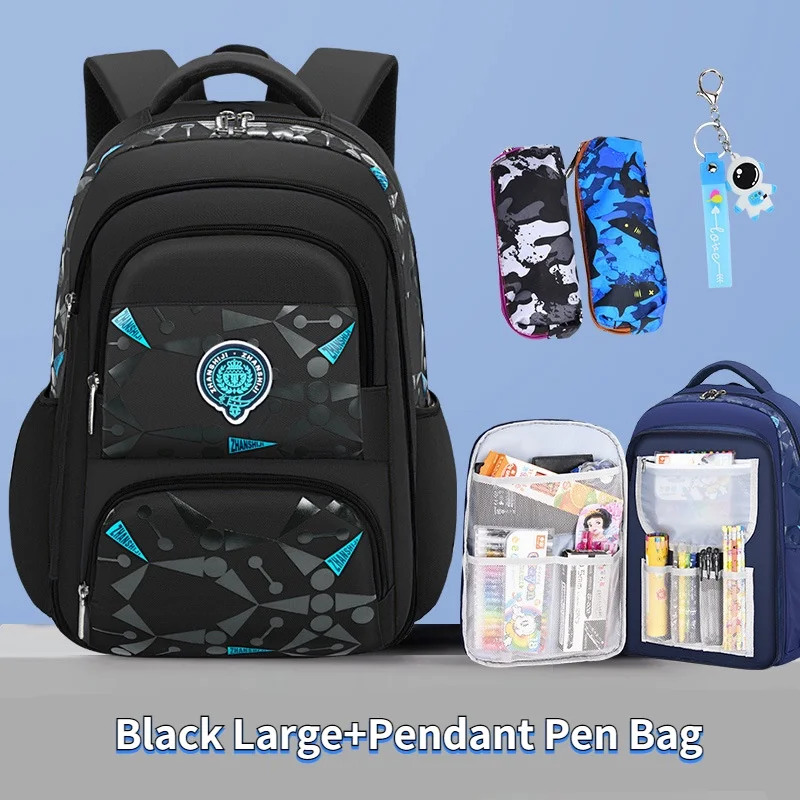 Children Simple Large Capacity Backpacks New Girls Boys Primary School Students Pen Bags Refrigerator Side Open Leisure Backpack
