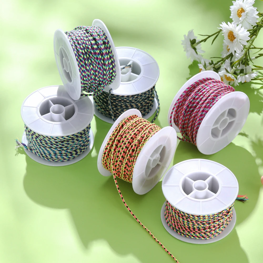 St.Kunkka красочная плетеная веревка из хлопковой пряжи для изготовления ювелирных