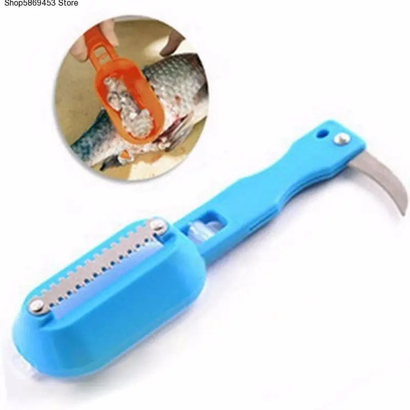 

Fish Scales Skin Remover Knife Fast Cleaning Fish Scaler Home Kitchen Seafood Tools