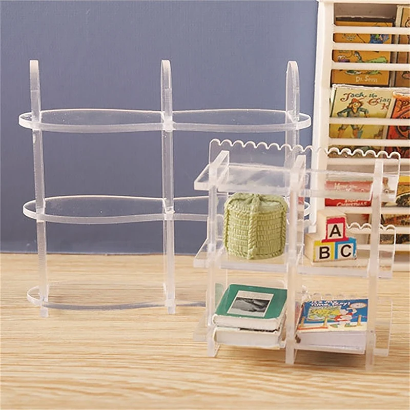 

1:12 Dollhouse Miniature Multi-layer Storage Rack Mini Shop Shelves Display Case Cupboard Model DIY Scene Decor Pretend Play Toy