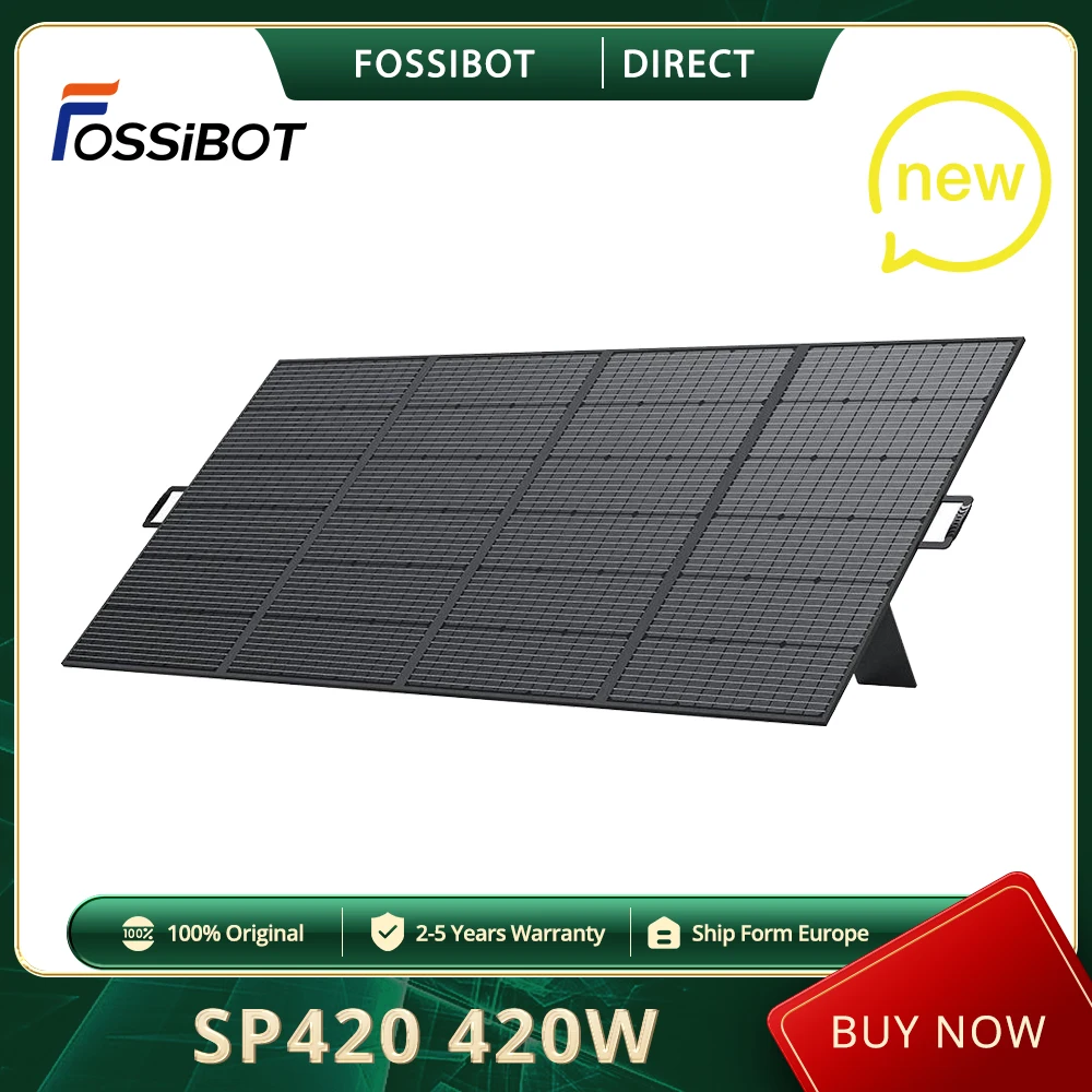 FOSSiBOT SP420 420W (105W*4) Portable Fordable Solar Panel, 23.4% Conversion Efficiency, IP67 Waterproof, Compatibility F3600