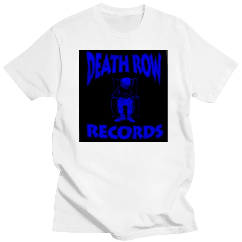

Death Row Records Blue Logo T Shirt Vintage Rap Hip Hop Compton California Black