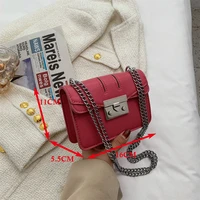 super mini pu leather purse brand chain straps crossbody bag for women 2022 in trend fashion shoulder handbags luxury designer