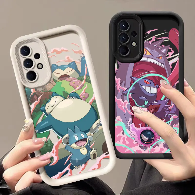 Чехол с рисунком Pokemon Eevee Gengar для Samsung Galaxy A55 5G A54 A35 A53 A52 A34 A12 A13 A14 A15 A16 A21S A25 A32 A33