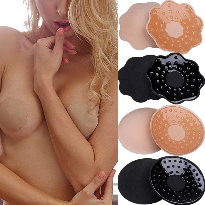 

2PCS Reusable Pasties Silicone Breast Sticker Self Adhesive Nipple Cover Flirting Boob Tape Sexy Bra Pads Charm Nipples Covers