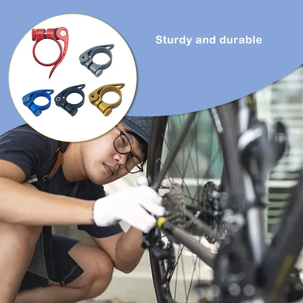 31 8mm Bicycles Bolts Seat Post Clip Bike Fast Release Seatpost Clamp Replacement Part Outdoor Riding Maintenance Red