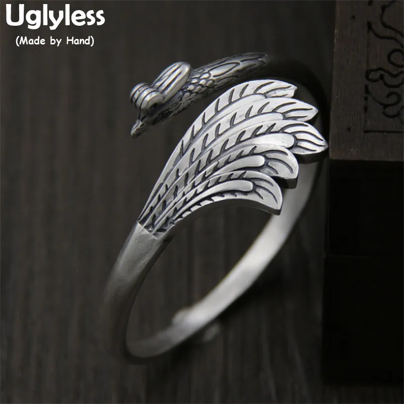 Женское кольцо из серебра 999 пробы с животными