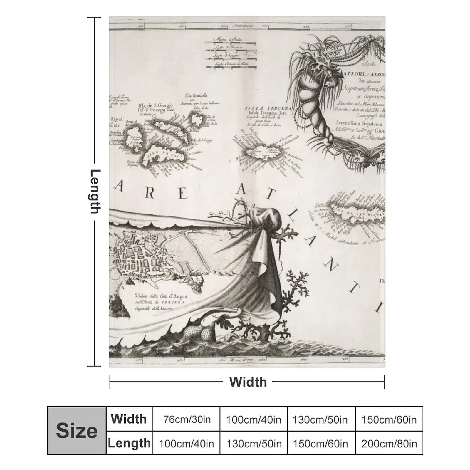 Винтажное одеяло Старые Азорские острова (1690)
